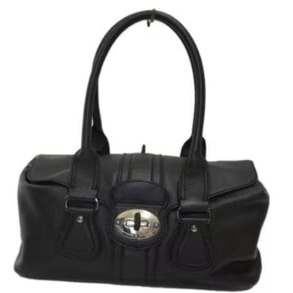 TOD'S Handbag Leather BLK Solid Color - Picture 1 of 14